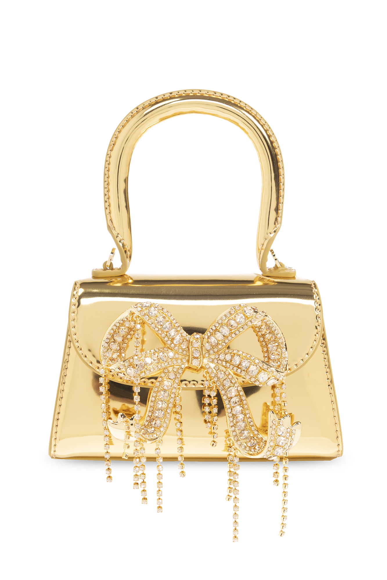 SchaferandweinerShops Spain - Gold 'Bow Micro' shoulder bag